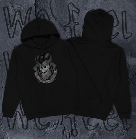 Худі без флісу з принтом VIKING чорне