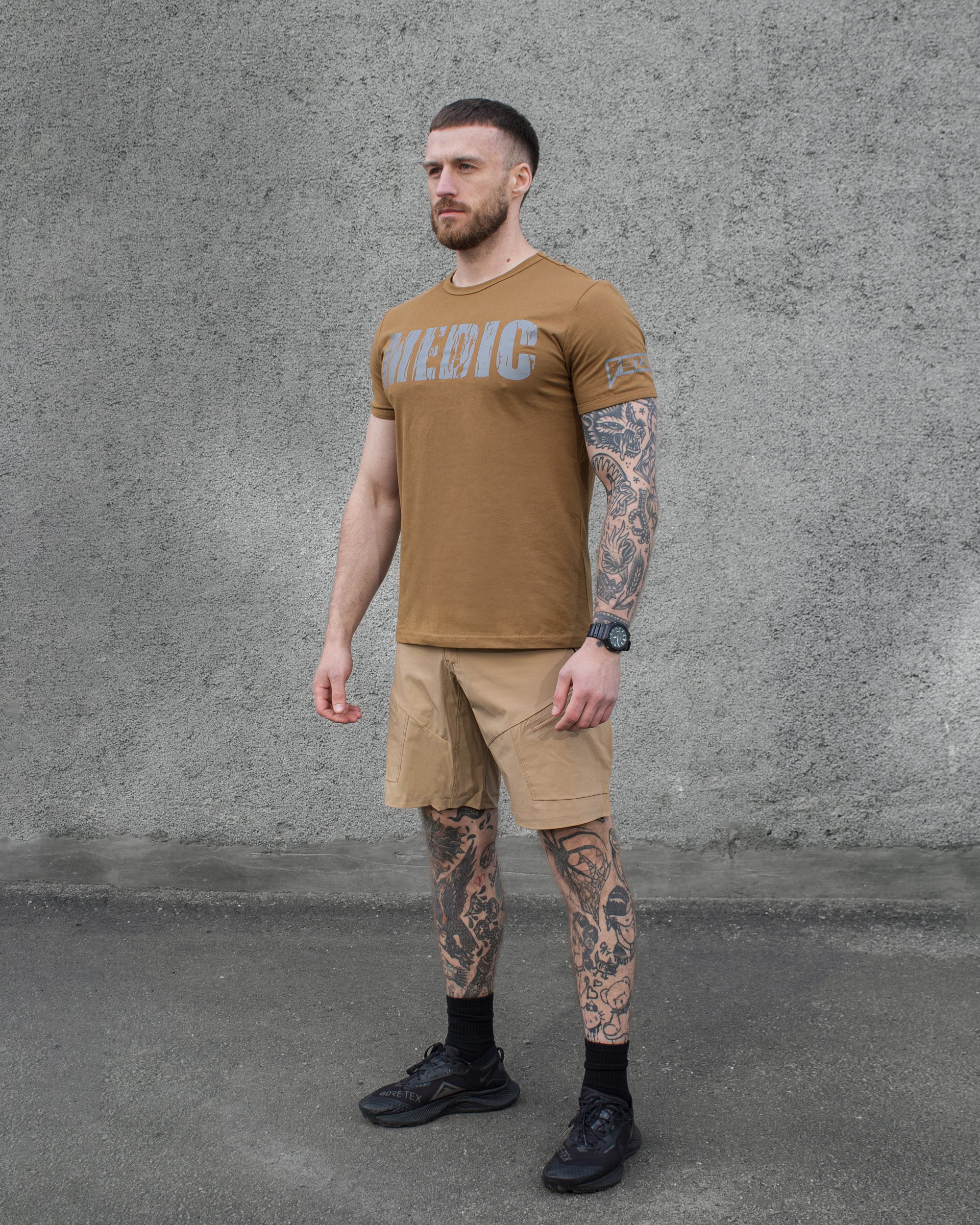 КОМПЛЕКТ (ФУТБОЛКА BEZET MEDIC КОЙОТ, ШОРТИ КАРГО ШВИДКОСОХНУЧІ BEZET ADVENTURE ПІСОЧНИЙ) - Фото 3