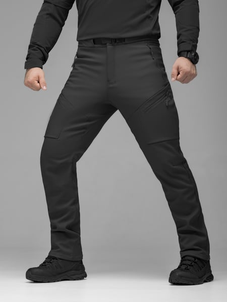 Штани карго тактичні Softshell BEZET Techwear чорний
