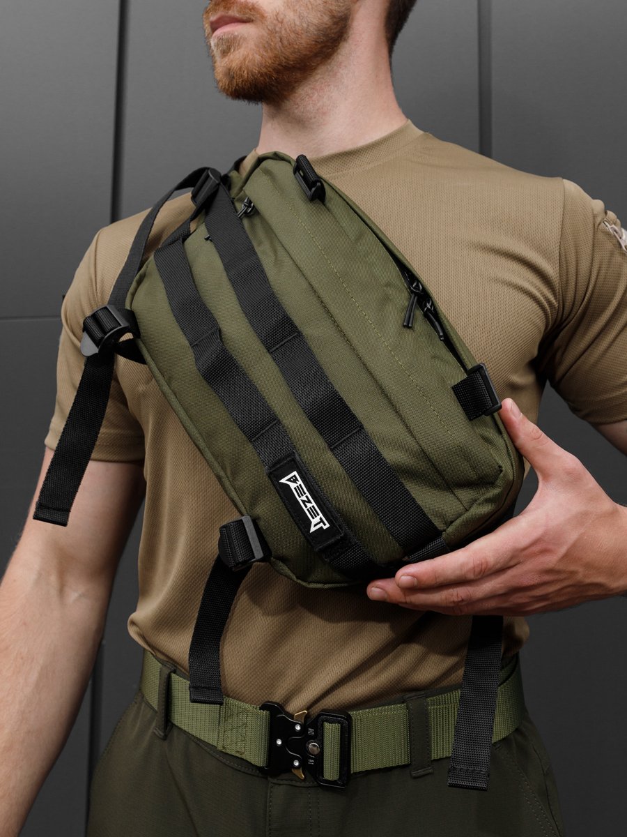 Нагрудная сумка BEZET Tactic хаки