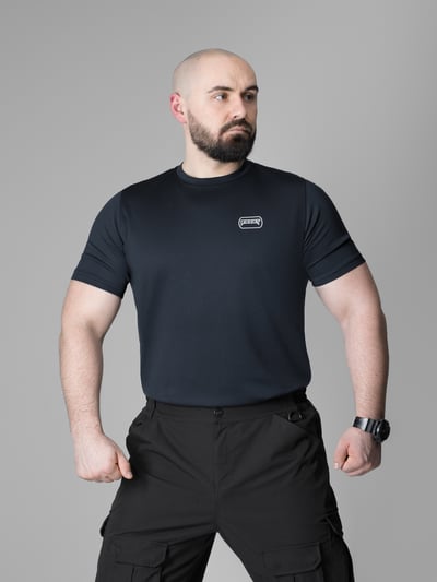 Футболка швидкосохнуча тактична BEZET Basic синій - Фото 2