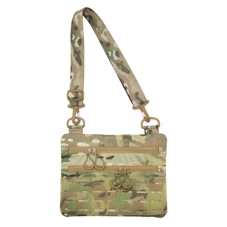 Тактична сумка через плече з патч панеллю для шевронів Cordura Multicam HardKit RoKit M