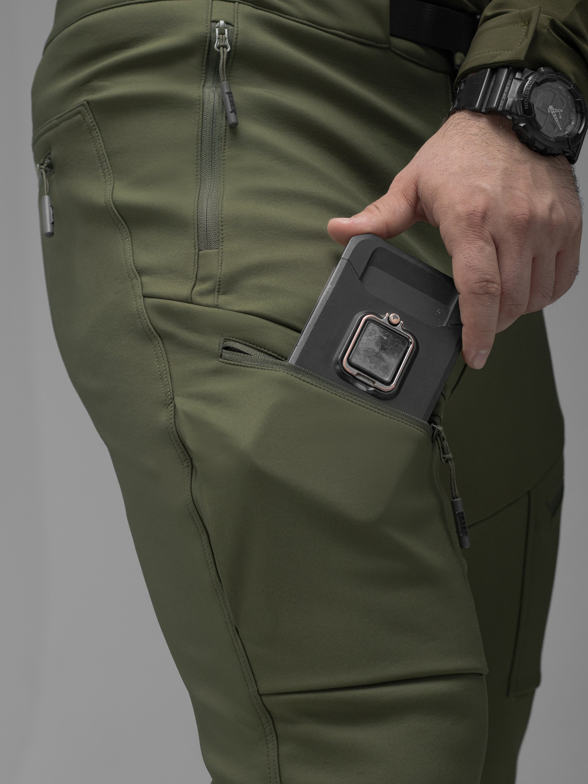 Штани карго тактичні Softshell BEZET Techwear хакі - Фото 18