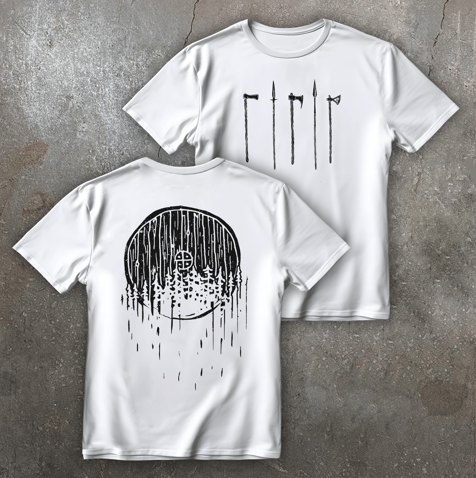 Футболка з принтом Scandinavian shiend біла We feel