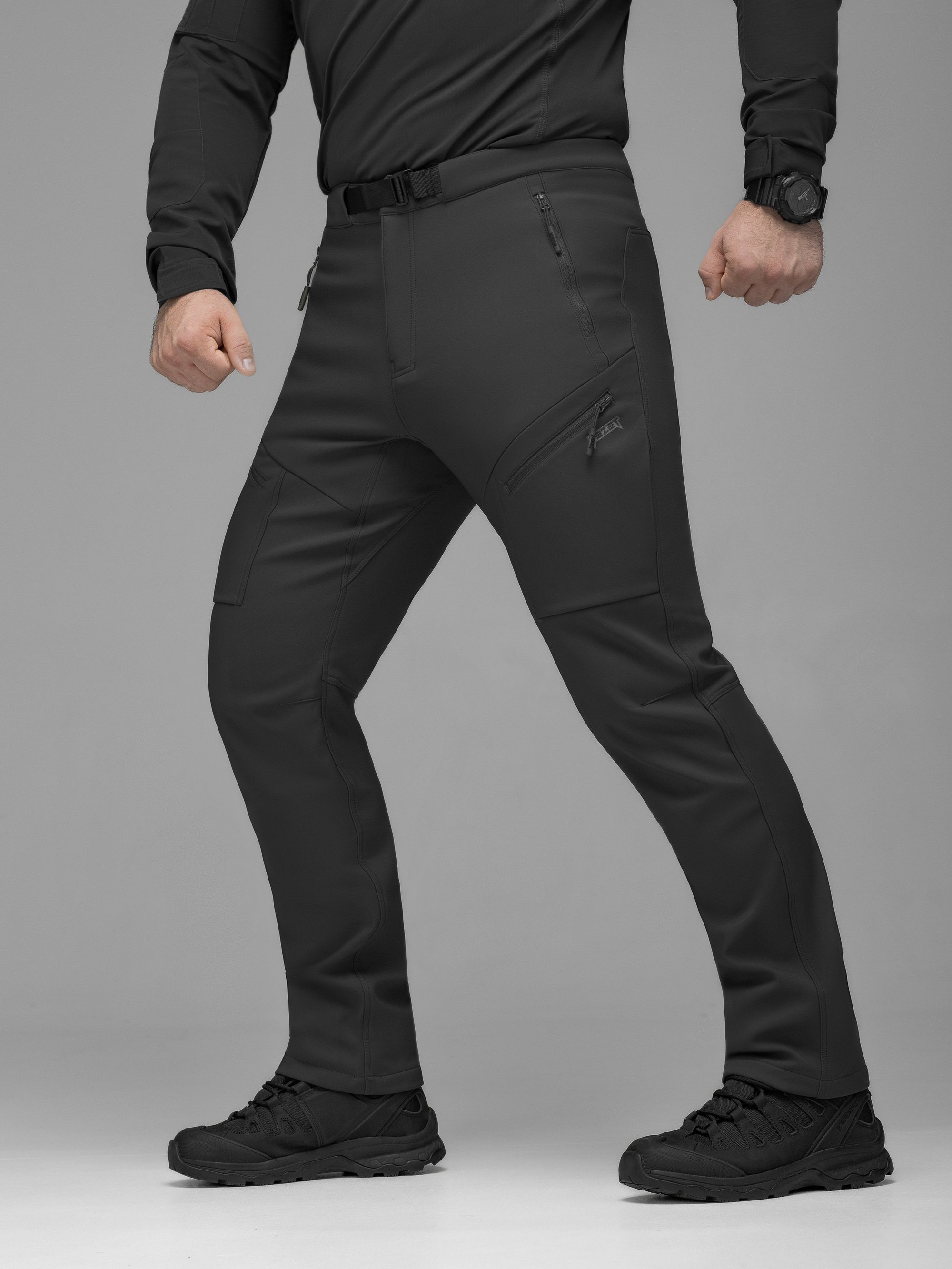Брюки карго тактичні Softshell BEZET Techwear чорний - Фото 5