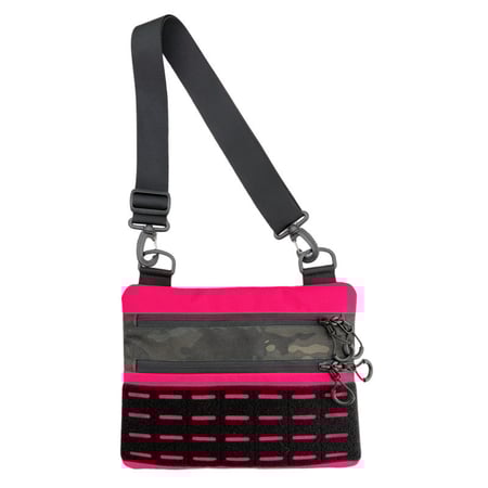 Тактична чоловіча сумка через плече RoKit Pink Multicam M із MOLLE та панеллю велкро