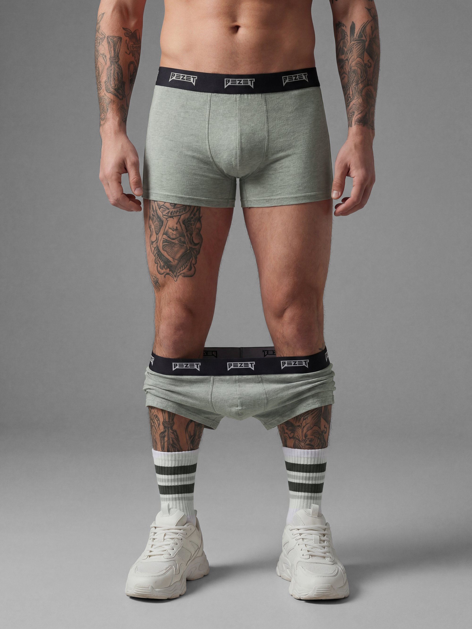 Комплект трусів BEZET Boxer cірий (2 пари) - Фото 9