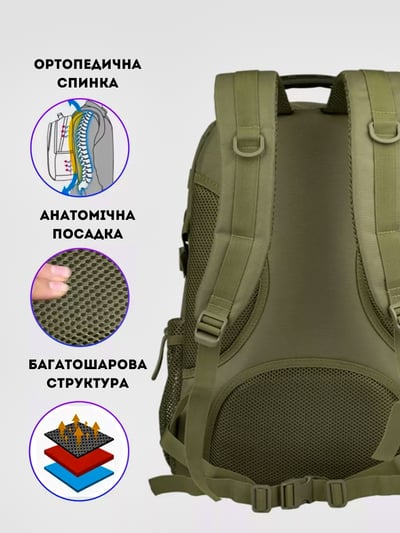 Рюкзак тактичний BEZET Commando хакі - Фото 4