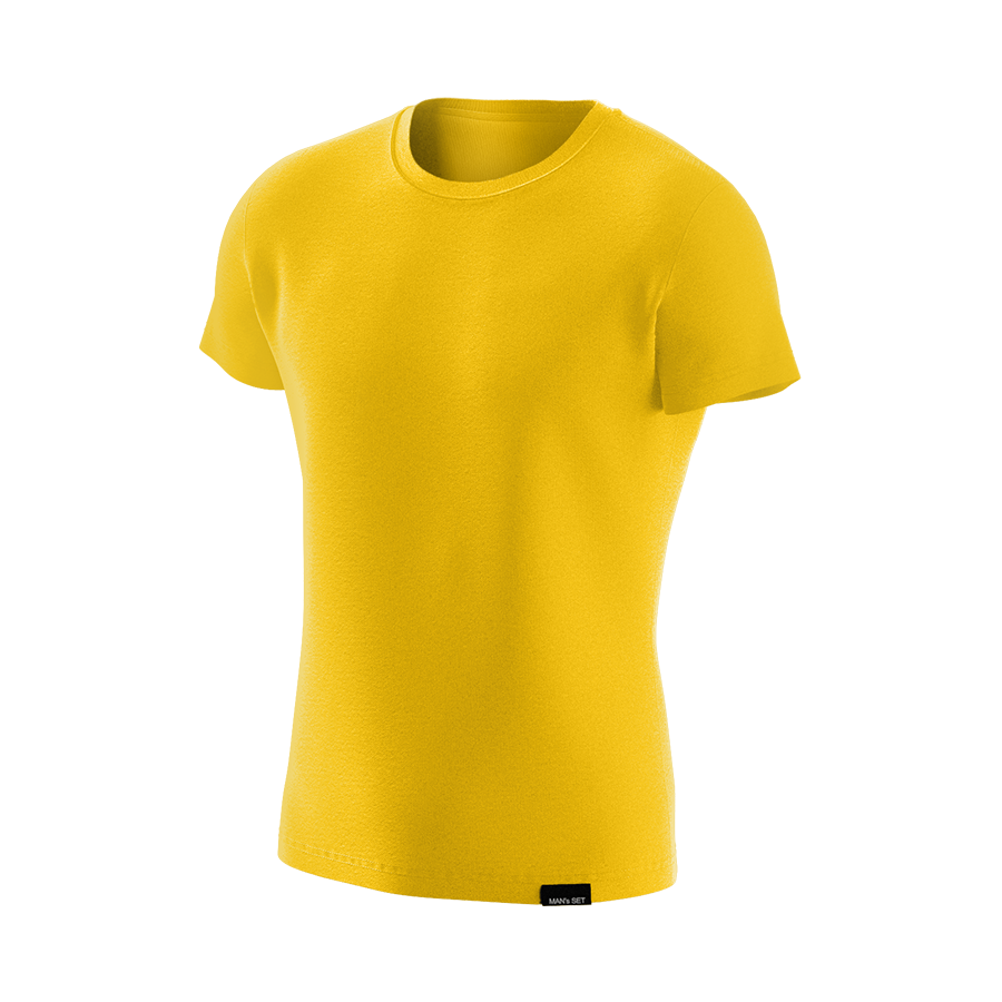 Футболка Basic U-neck, лимонний MansSet