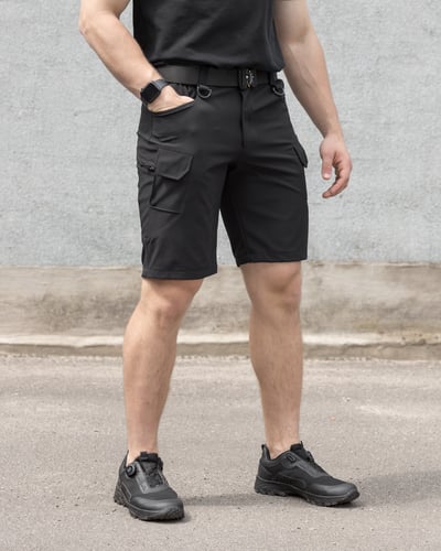 Шорти карго тактичні BEZET Байрактар чорний - Фото 1