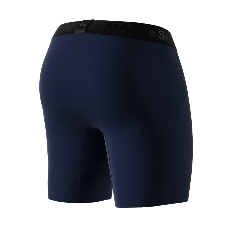 Чоловічі анатомічні боксери Anatomic Long w/skew fly Plus, Black Series, темно-синій MansSet - Фото 2