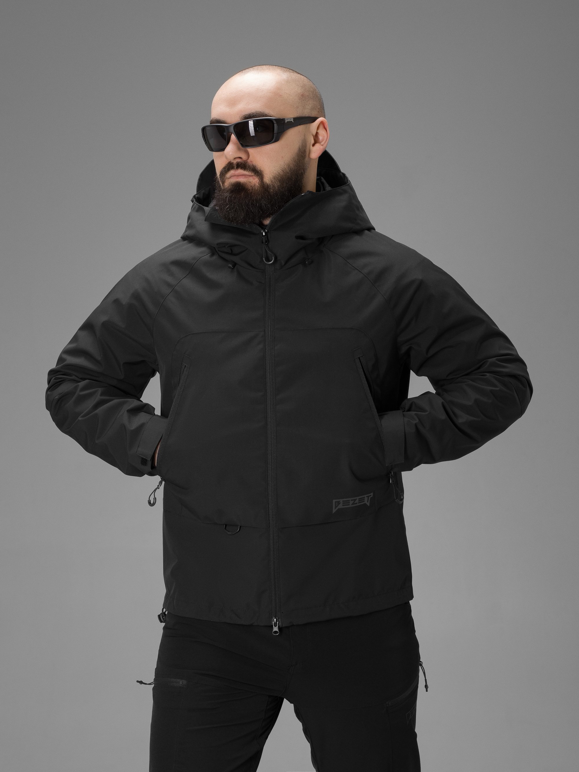 Куртка вітрівка BEZET Trail чорний - Фото 1