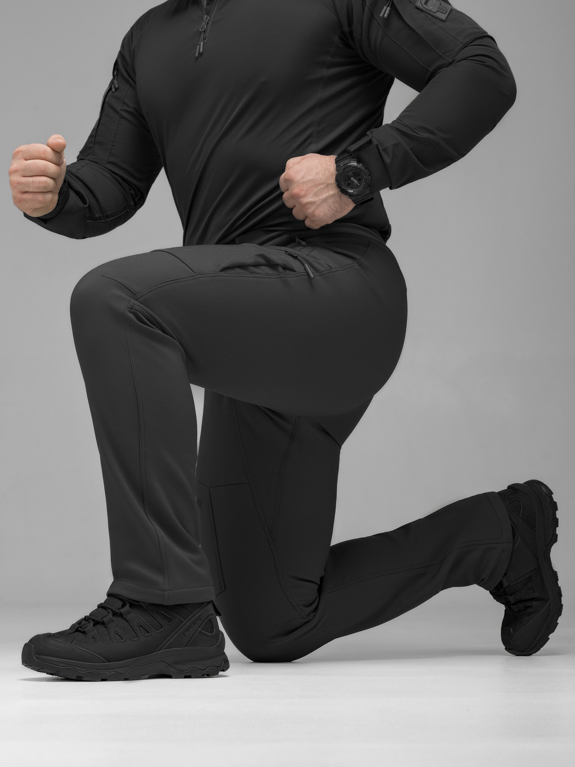 Брюки карго тактичні Softshell BEZET Techwear чорний - Фото 9