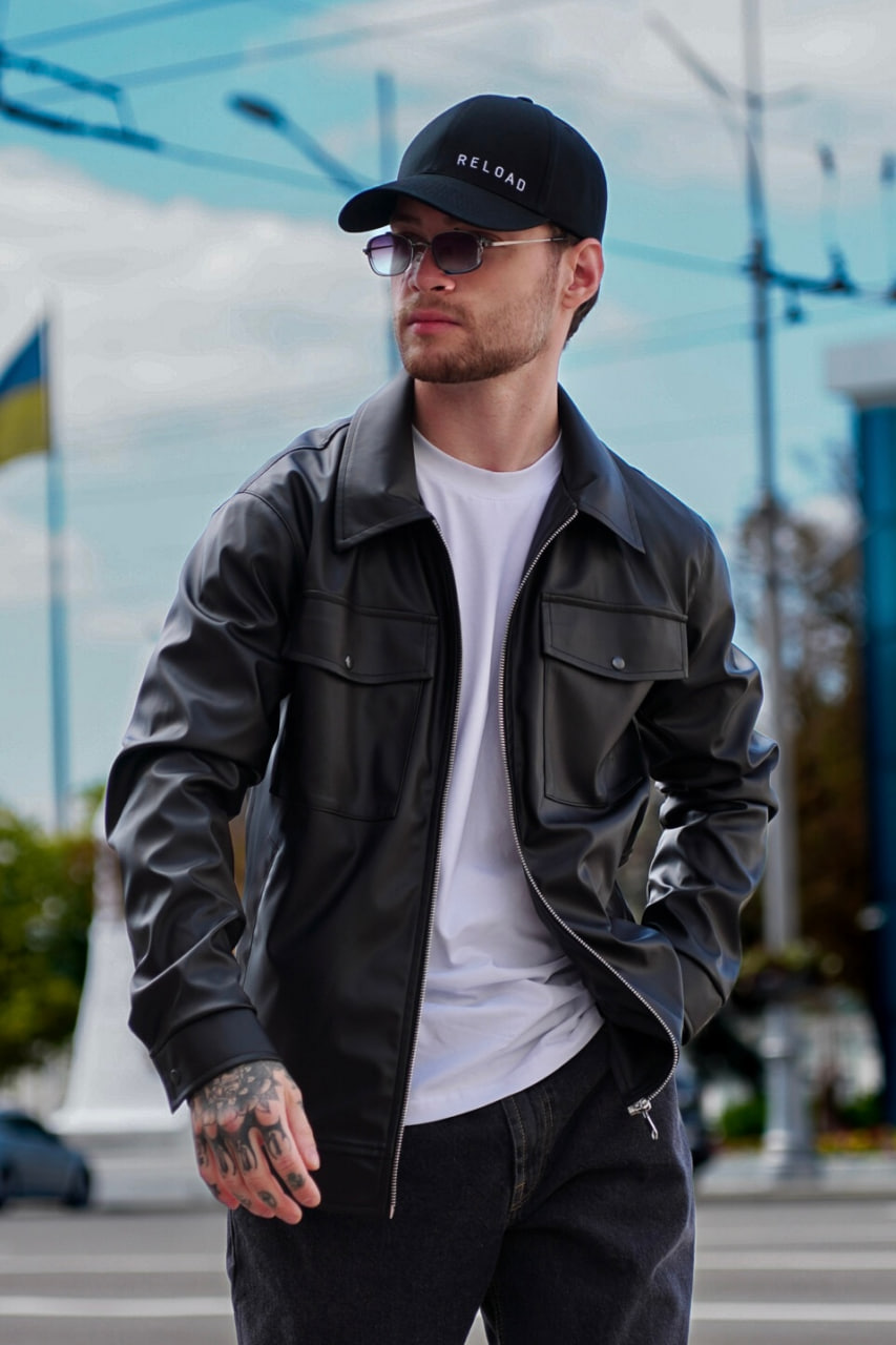 Шкіряна куртка Reload - Norvik, чорна