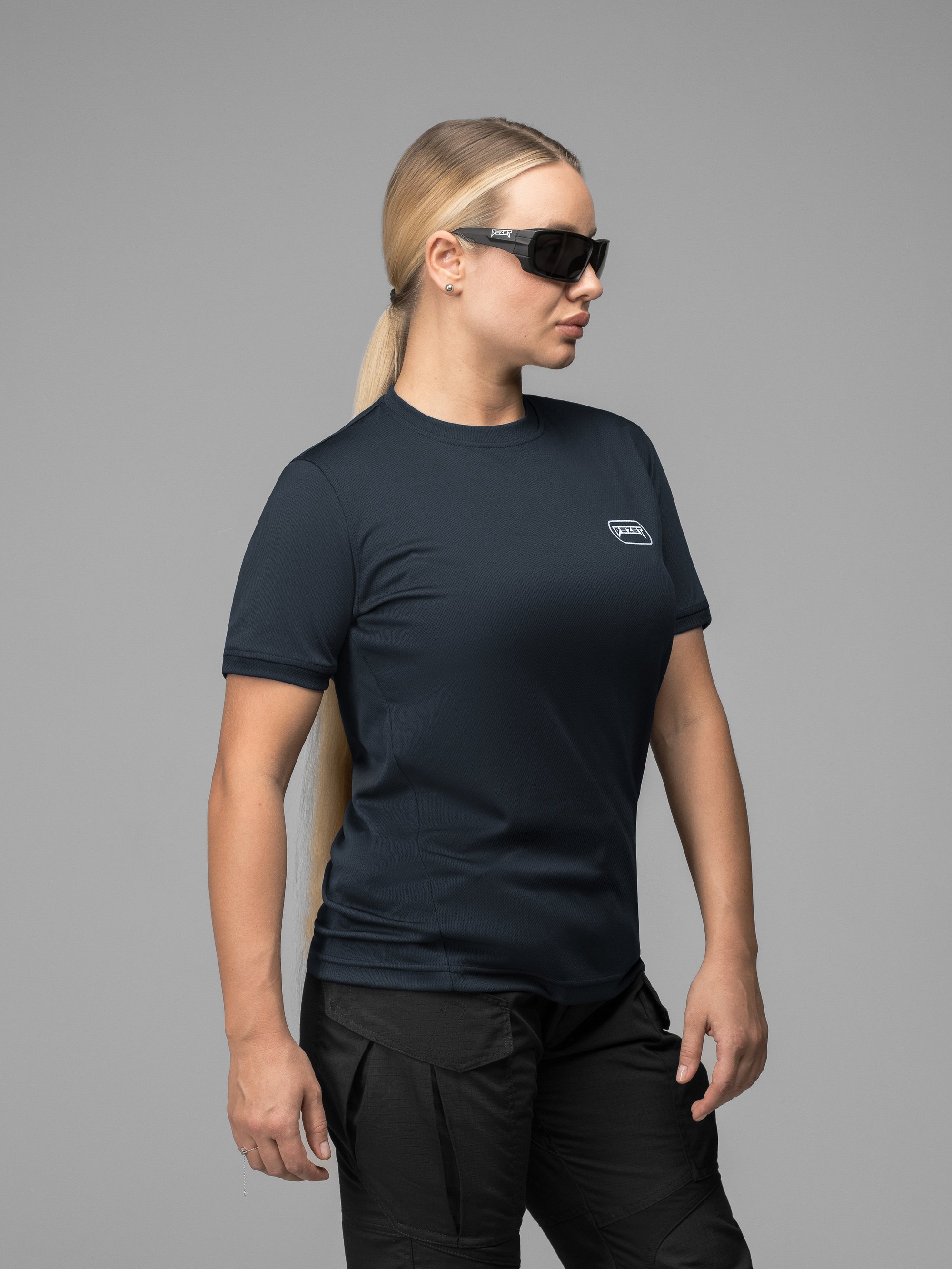 Футболка швидкосохнуча тактична жіноча BEZET Basic синій - Фото 7