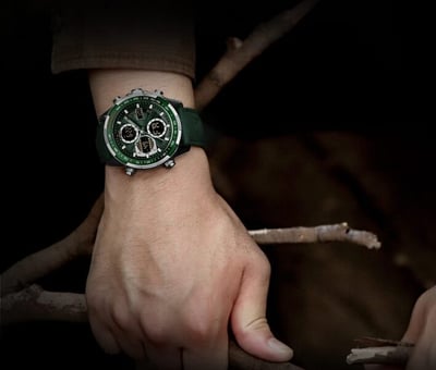 Чоловічий тактичний годинник Naviforce Fly Army Green Бест Тайм - Фото 24