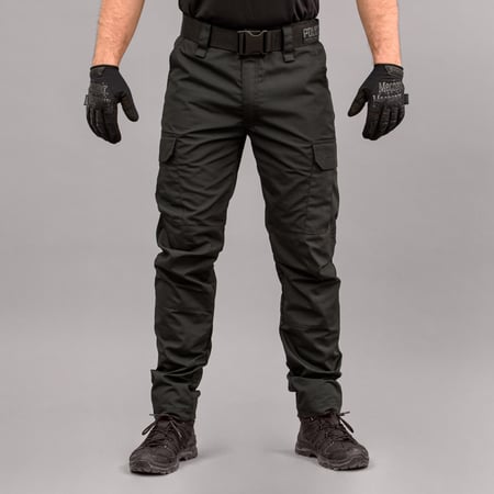 Брюки тактические "POLICE" BLACK с ремнем 5см Armoline