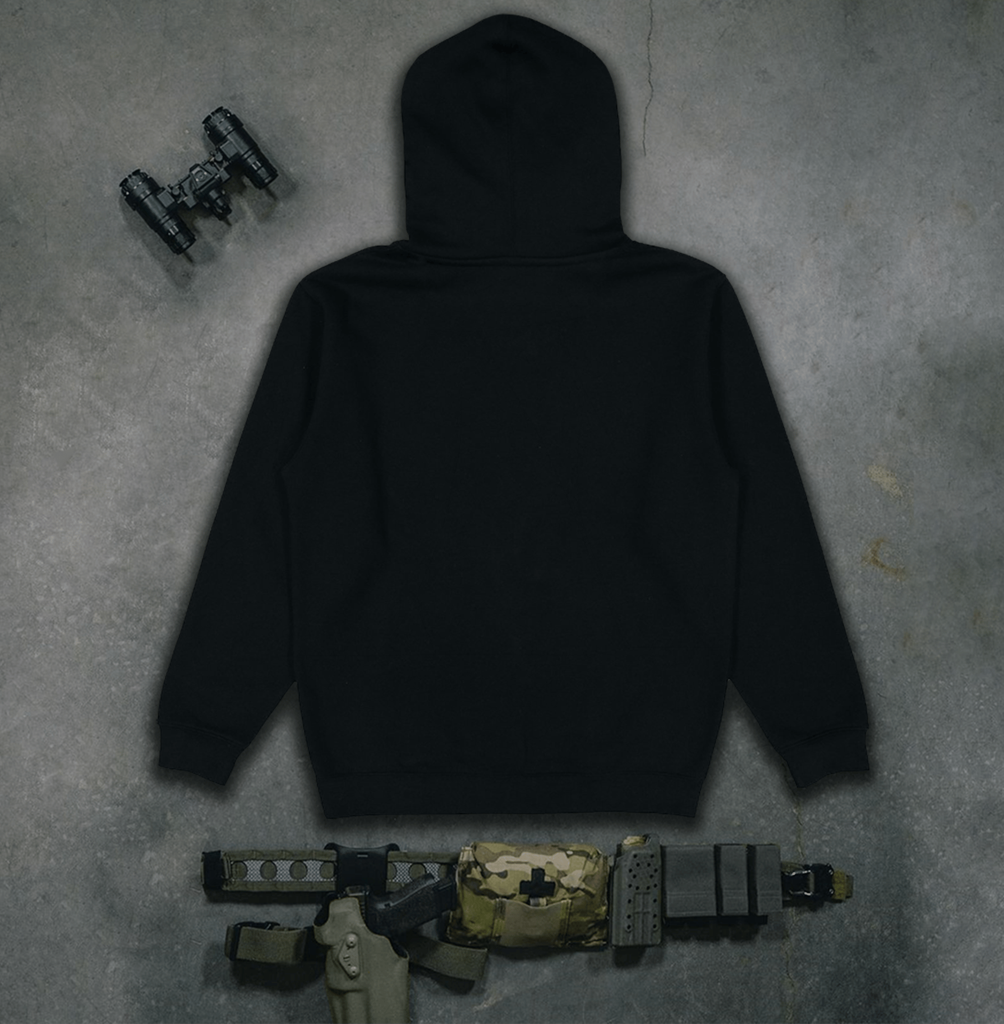 E*A様 iirot イロットPadded Hoodie ブラック UABY バ Зіп худі оверсайз унісекс Alone - Taboo Clothing Company