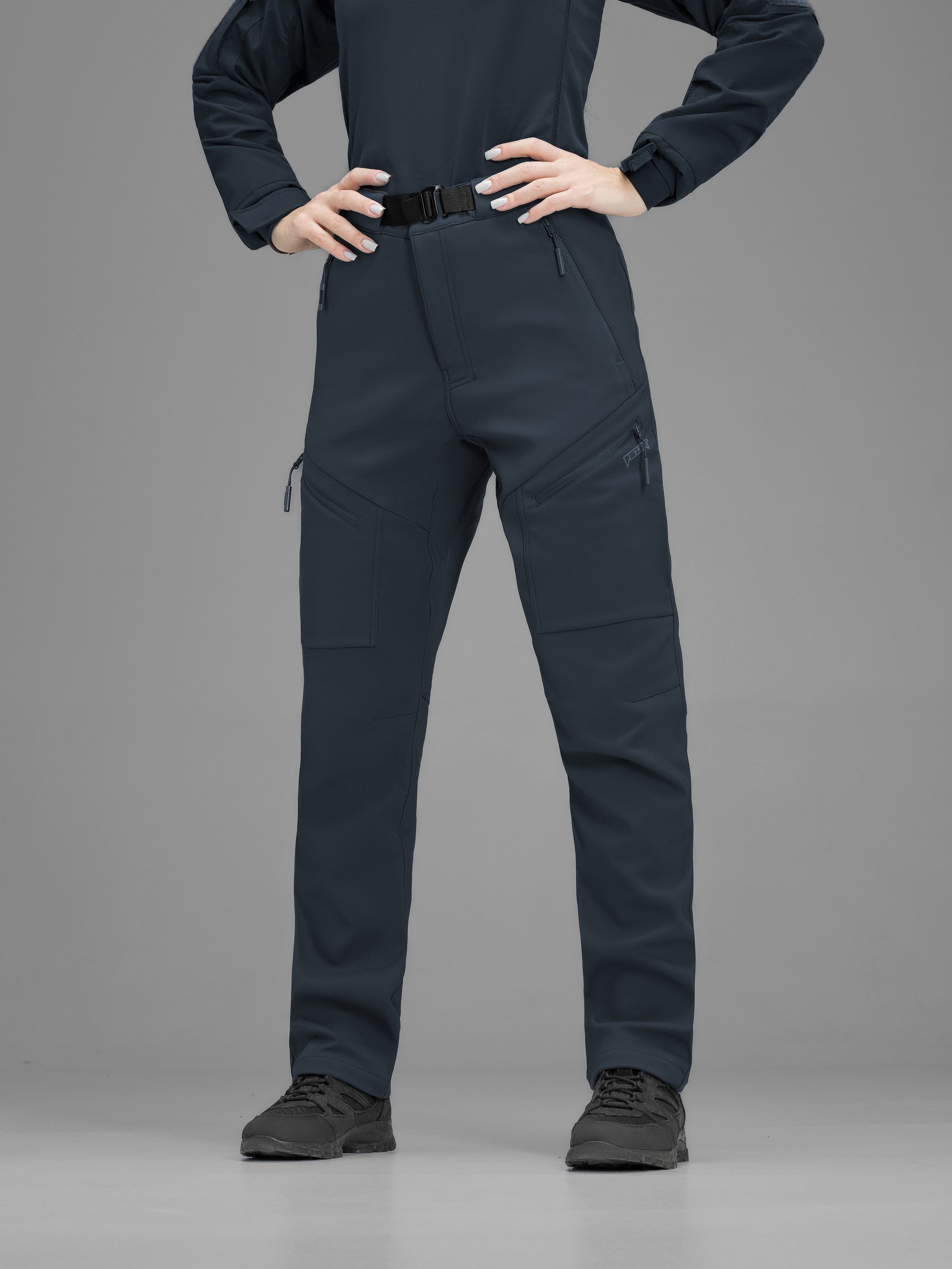 Брюки карго тактичні жіночі Softshell BEZET Techwear синій - Фото 5