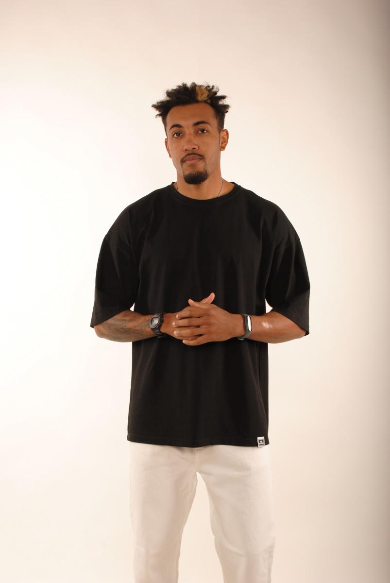 Футболка черная Oversize Hi Mate