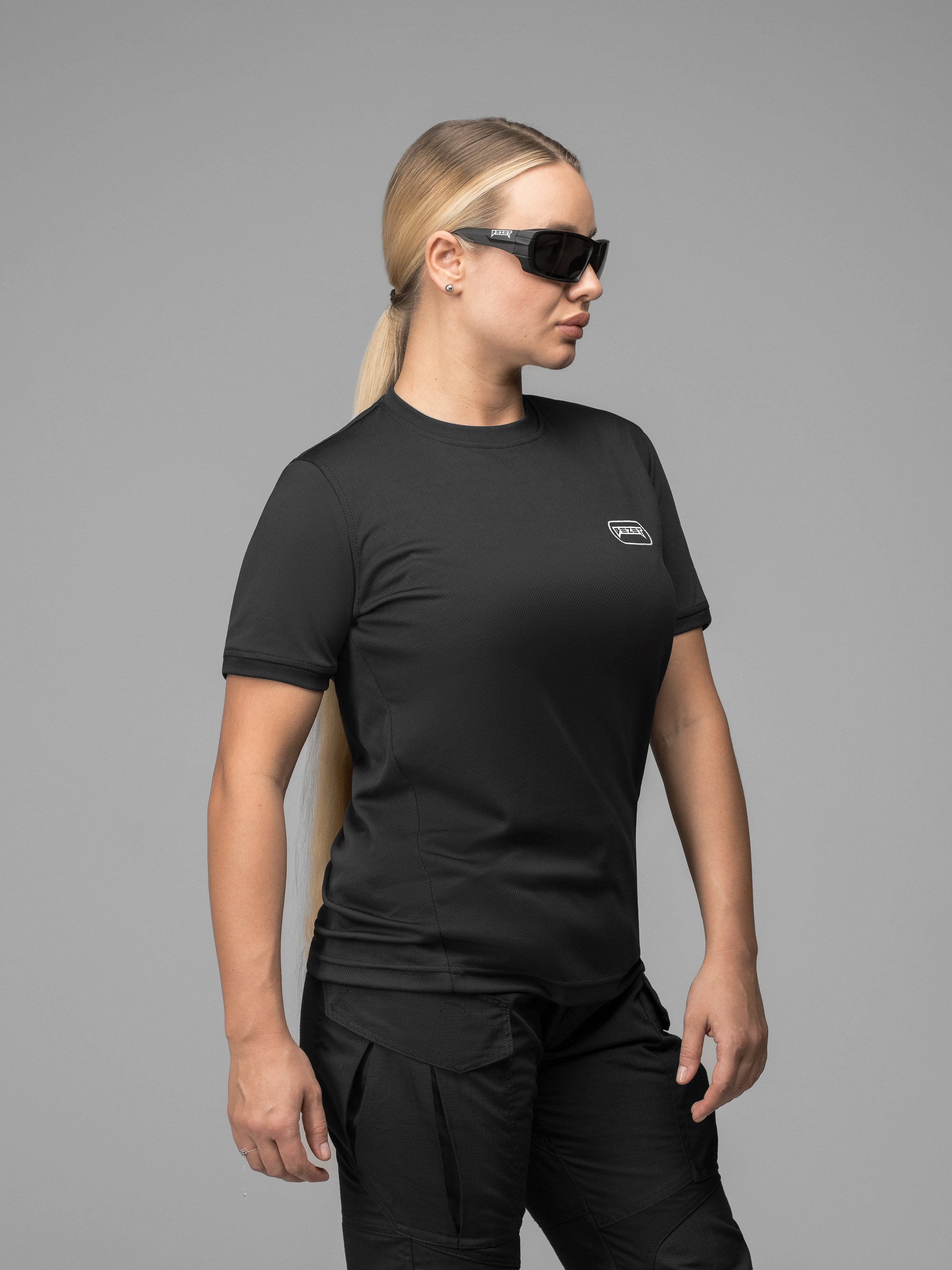 Футболка швидкосохнуча тактична жіноча BEZET Basic чорний - Фото 7
