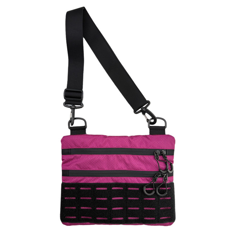 Сумка через плече, кобура малинова з велкро HardKIT
