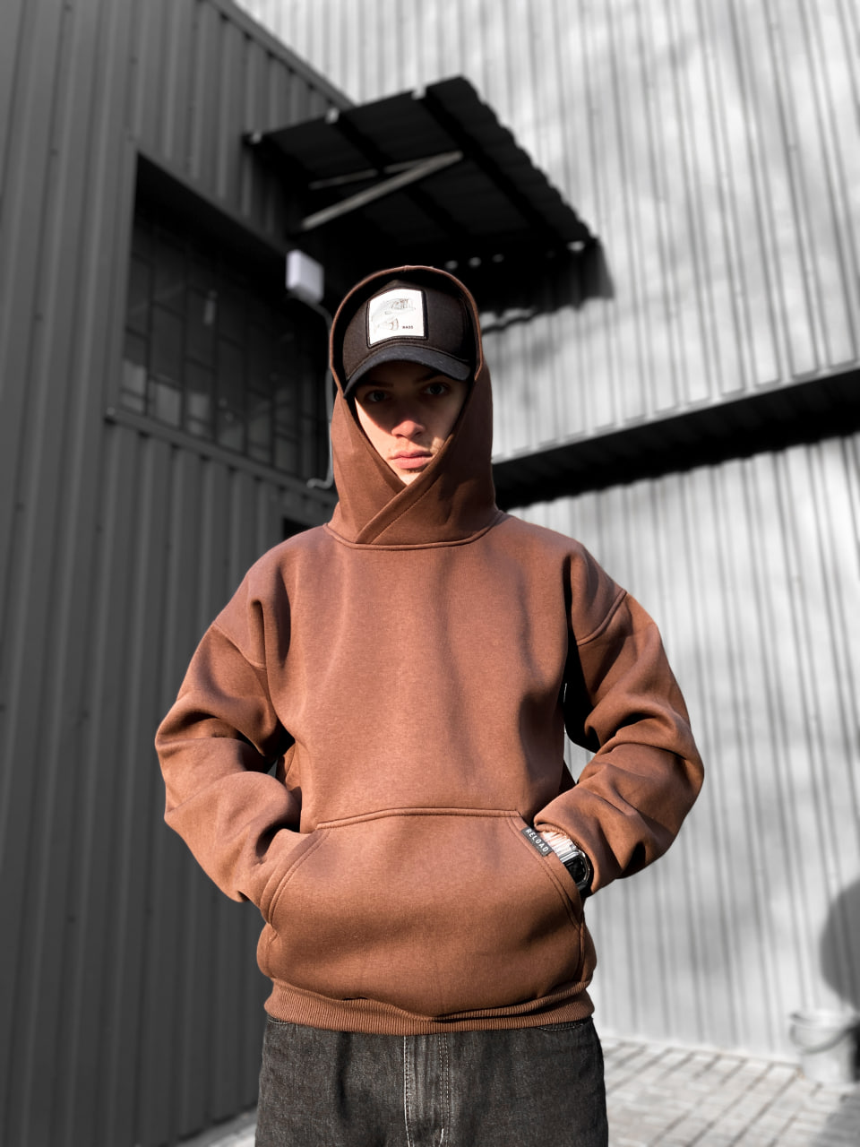 Худі Reload - Basic Fleece, коричневий