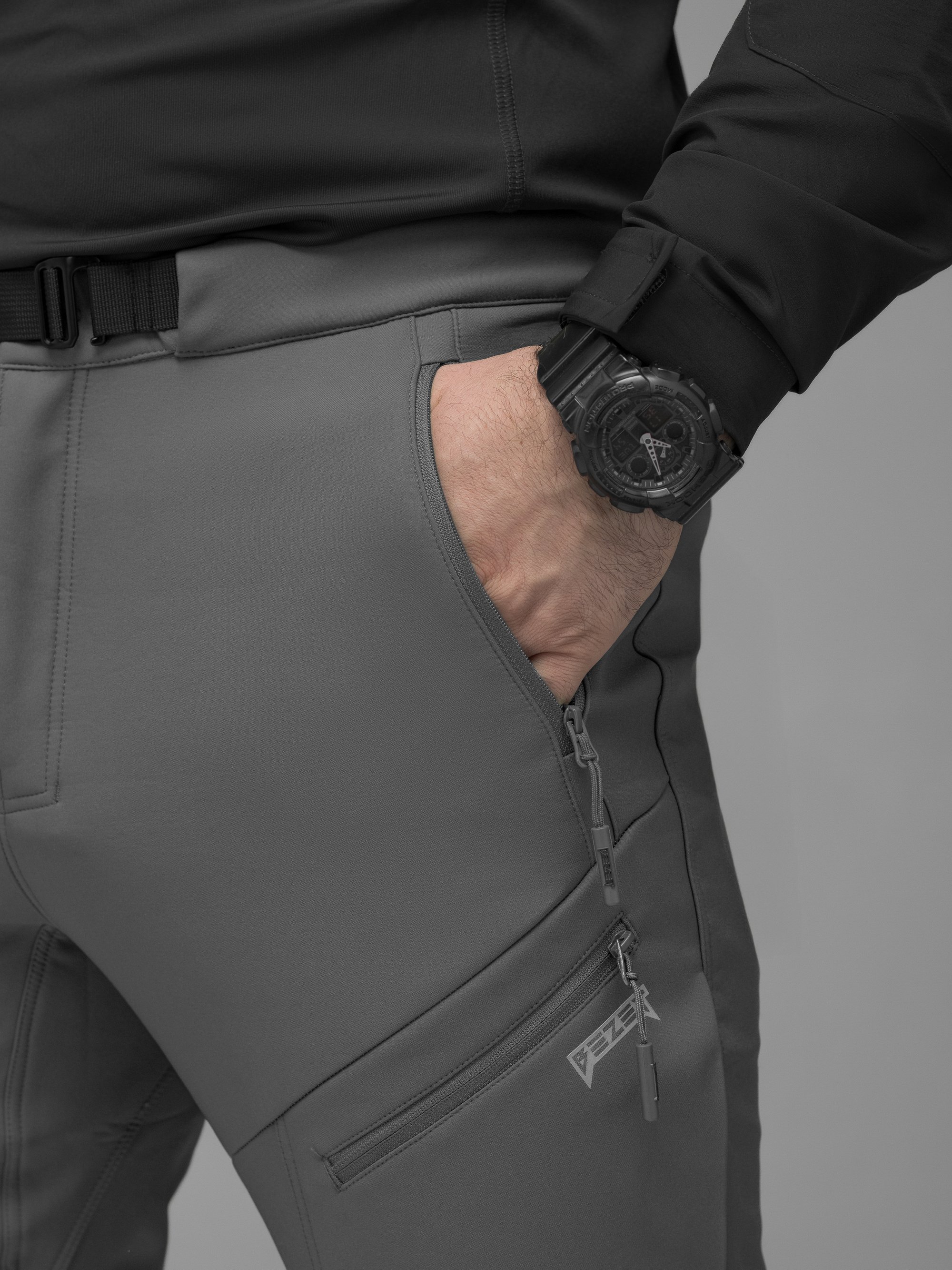 Брюки карго тактичні Softshell BEZET Techwear сірий - Фото 18