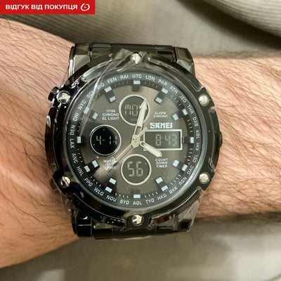 Чоловічий тактичний годинник Skmei Molot Limited AllBlack - Фото 11
