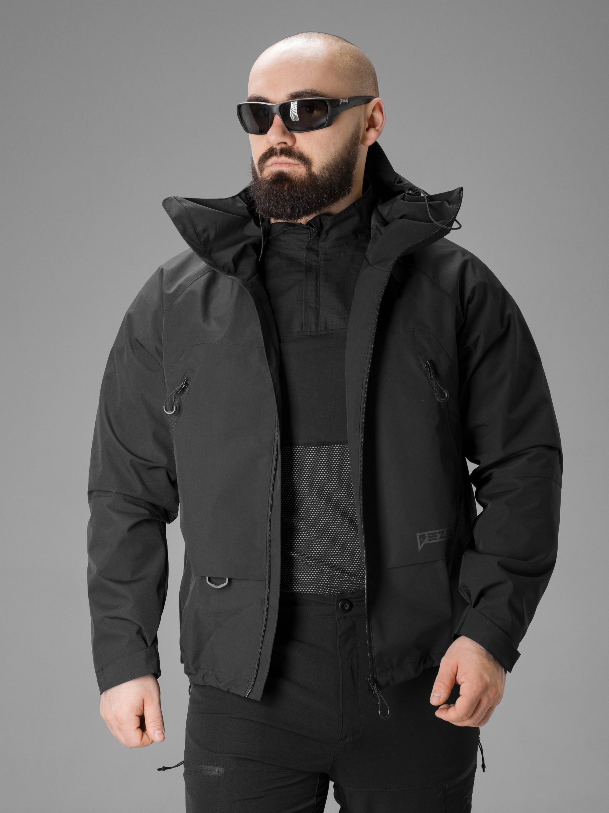 Куртка вітрівка BEZET Trail чорний - Фото 12