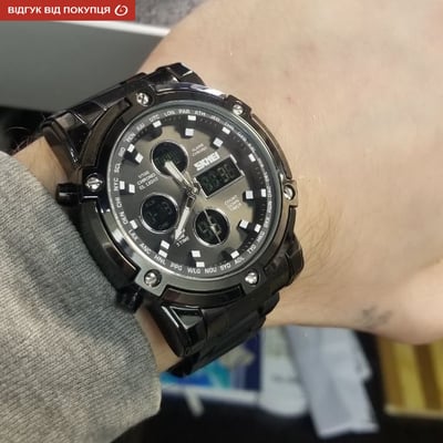 Чоловічий тактичний годинник Skmei Molot Limited AllBlack - Фото 13