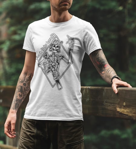 Футболка Fck death біла We feel