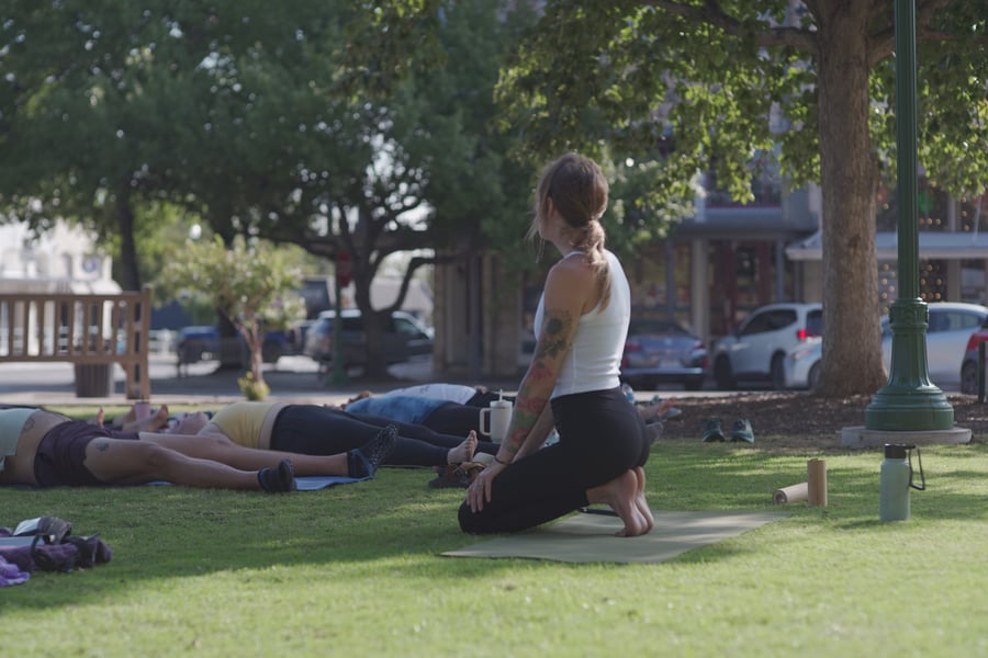 FREE Yoga in San Gabriel Park at Flow Yoga Georgetown in Cedar Park
