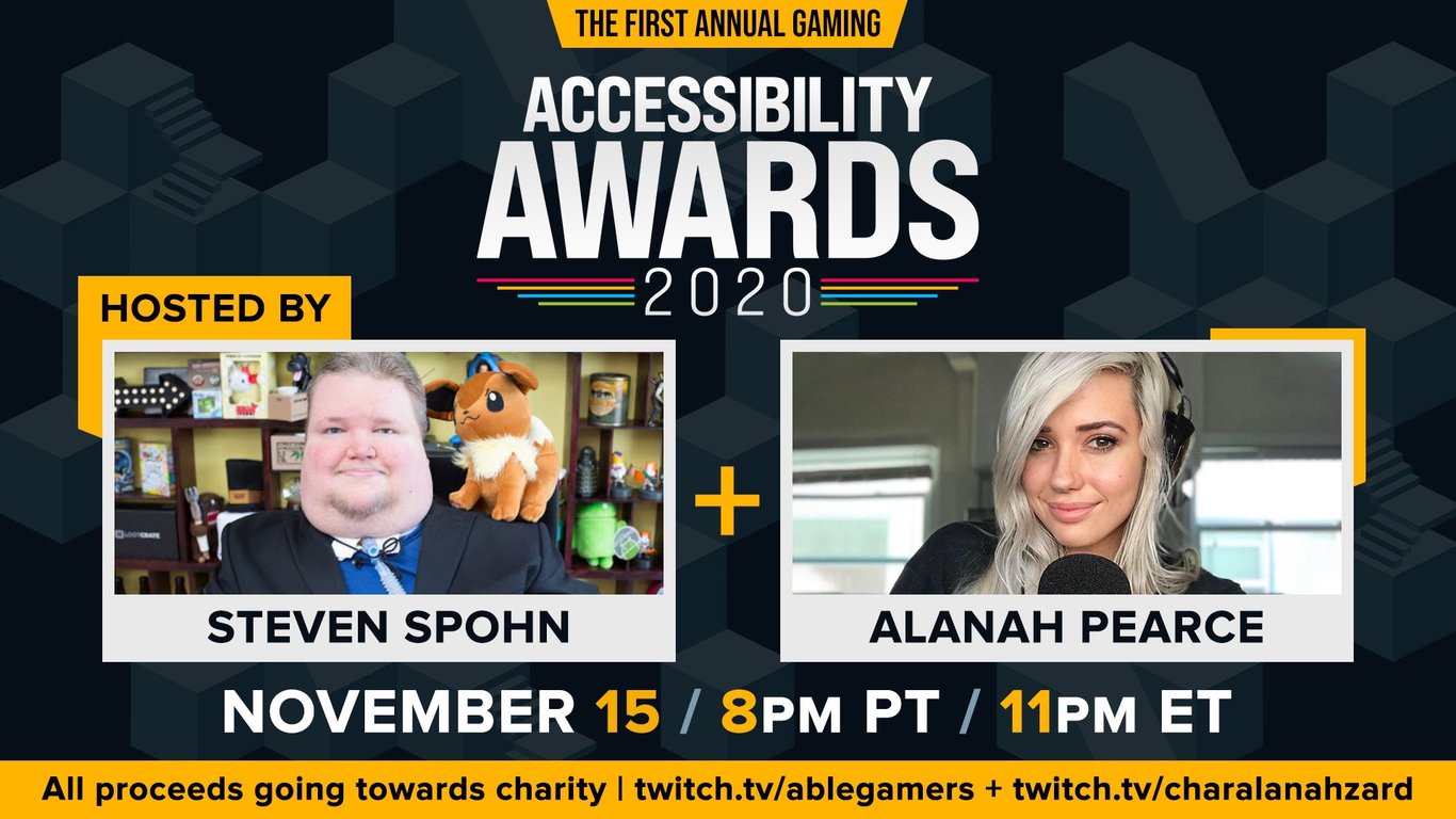 Captura de pantalla de los conductores de los Video Game Accessibility Awards.