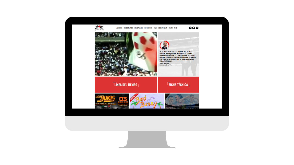 Sitio web del estadio azteca.