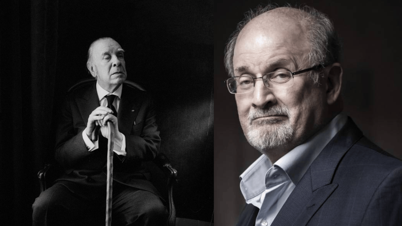 Jorge Luis Borges y Salman Rushdie