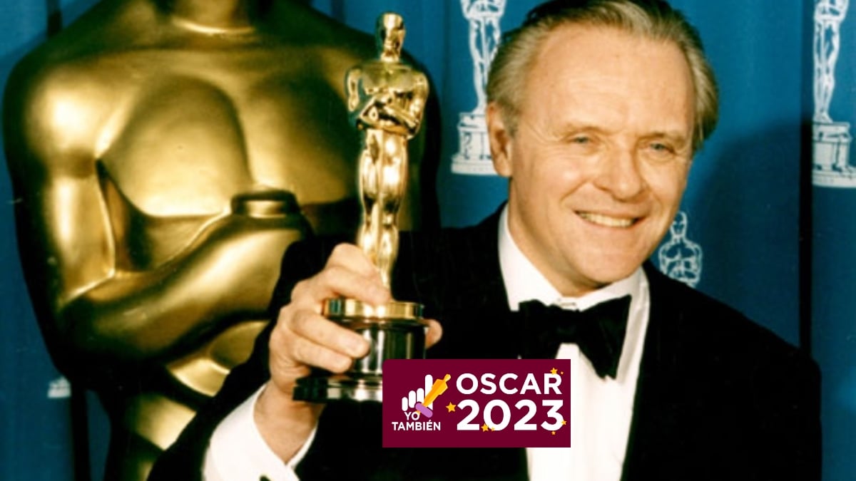 Fotografía de un actor con una estatuilla del Oscar.
