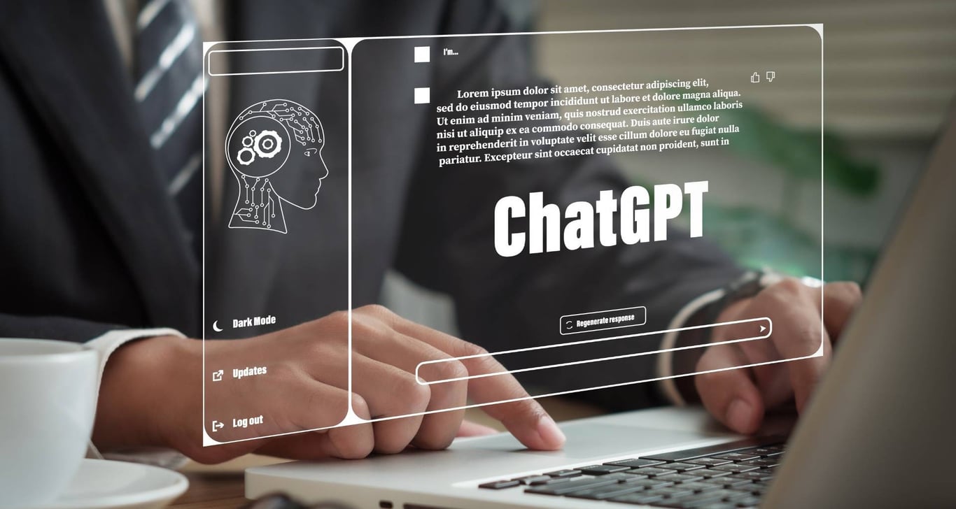 ChatGPT proyectado en una pantalla