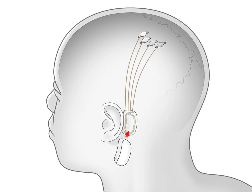 Ilustración de un cerebro con cables conectados