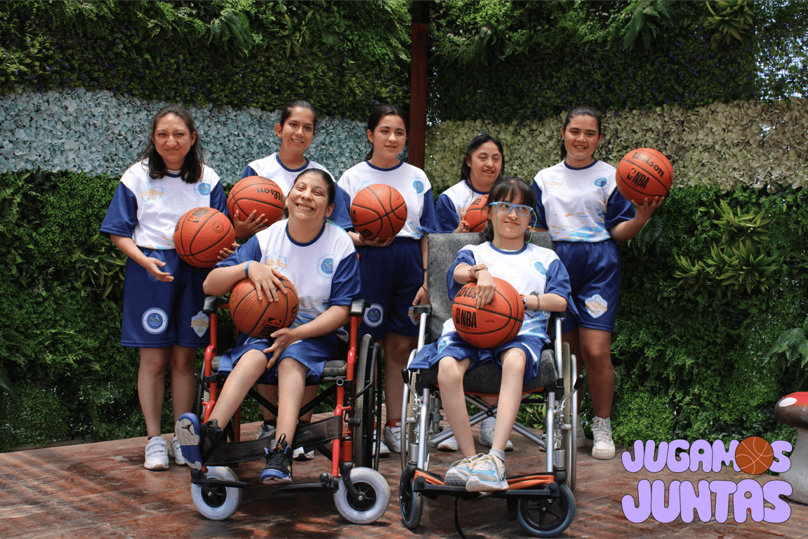 Jugadoras de básquetbol con parálisis cerebral