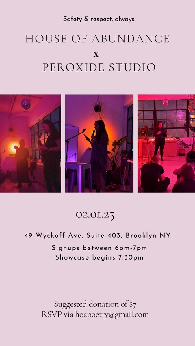 Show: The Fricatives @ House of Abundance × Peroxide Studio 2025-02-01