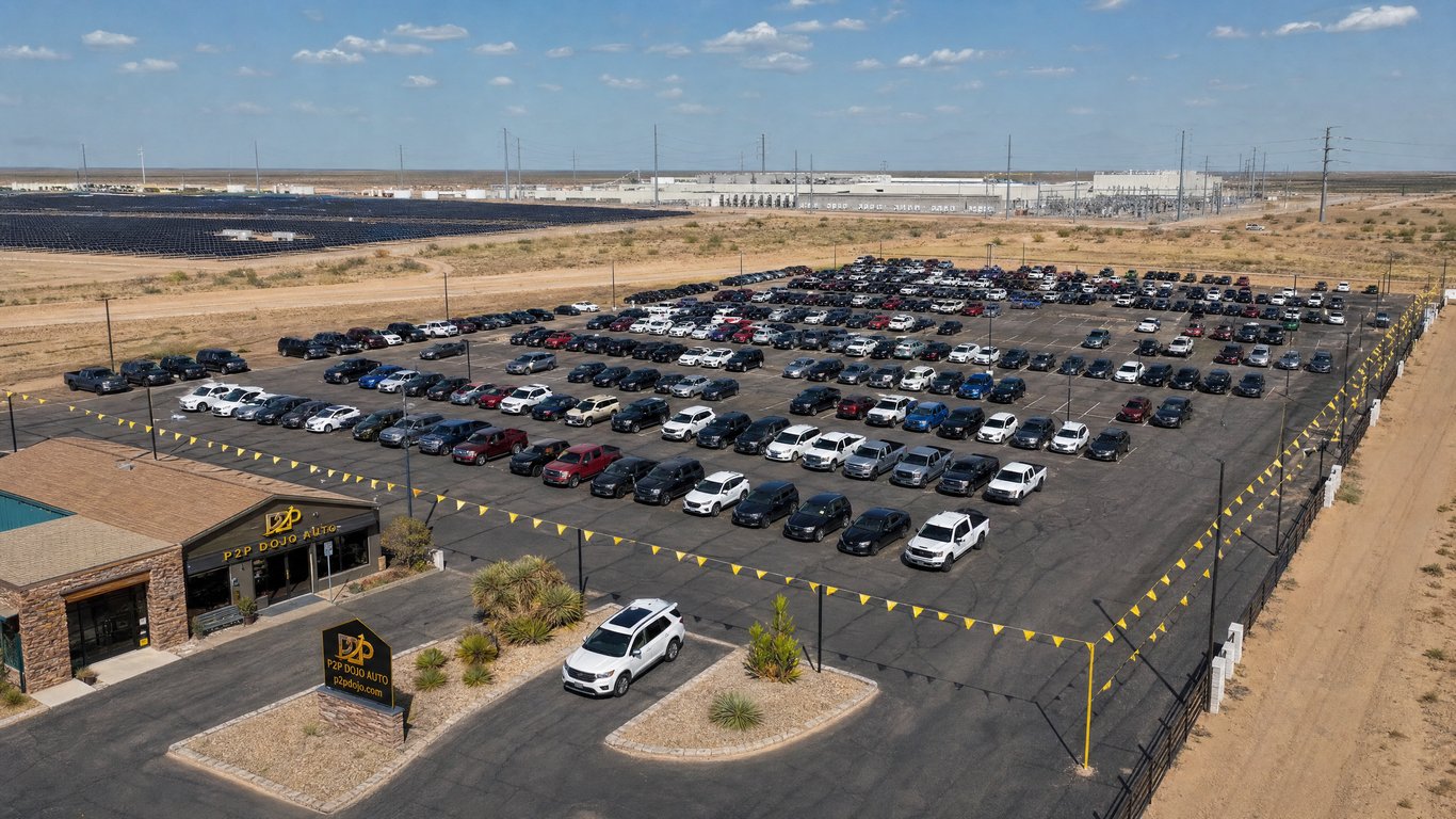 Car Lot Aerial