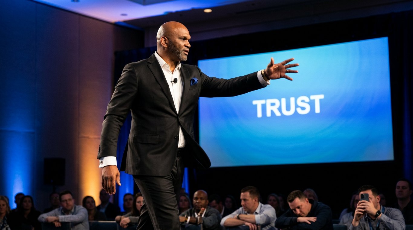 Jeff Morris delivering a keynote