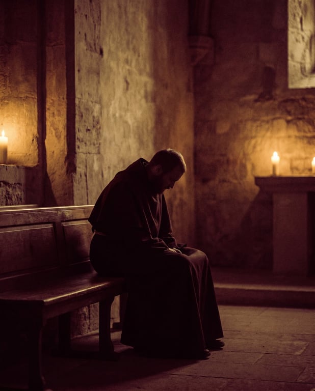 A faith leader alone, carrying what is held in silence