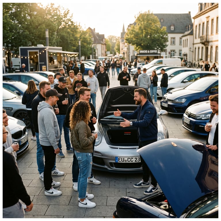 Cars & Kicks meet — crowd