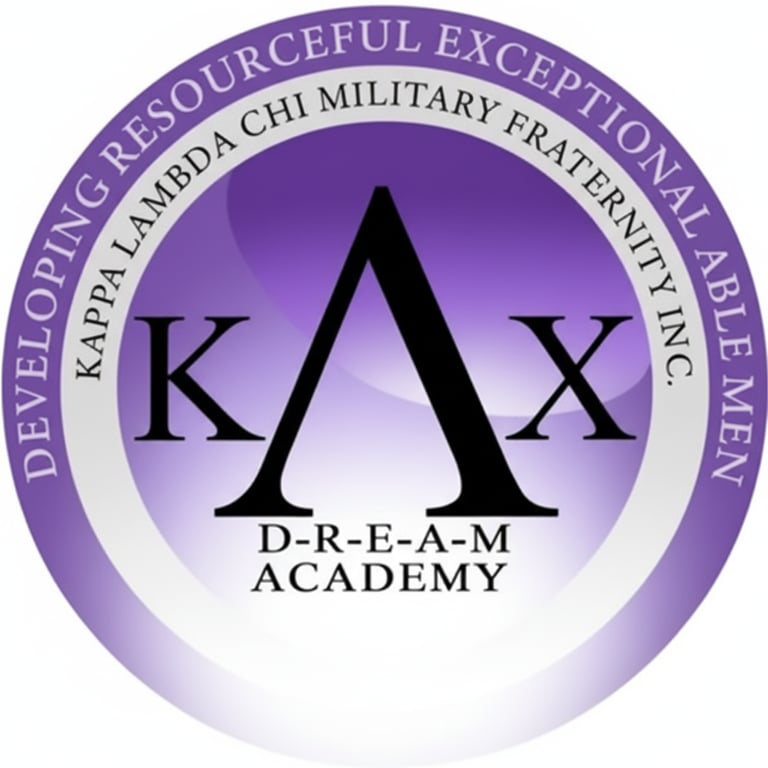 Lambda D.R.E.A.M Academy logo - Developing Resourceful Exceptional Able Men youth leadership program