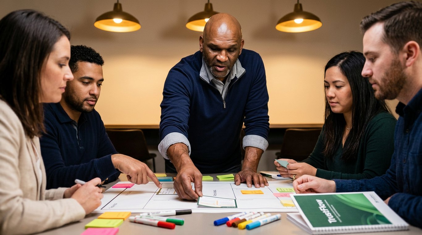 Jeff Morris facilitating TrustFlow workshop with team