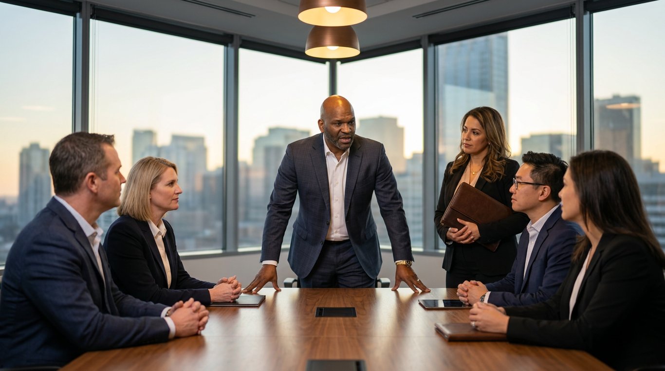 Jeff Morris facilitating leadership coaching group session