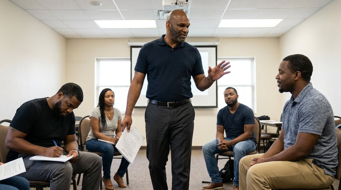 Jeff Morris facilitating workshop in versatile environment