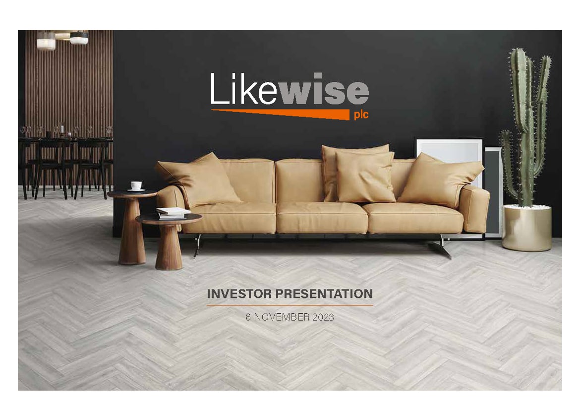 Likewise Group Tony Brewer: Capturing beyond 10% of £2 billion flooring market (Video)